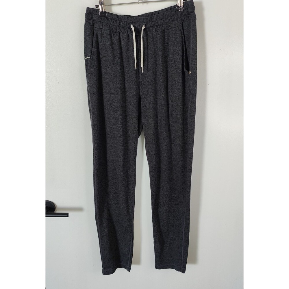 Vuori Ponto Performance Pants Mens Size Small Heathered Black Lounge Drawstring